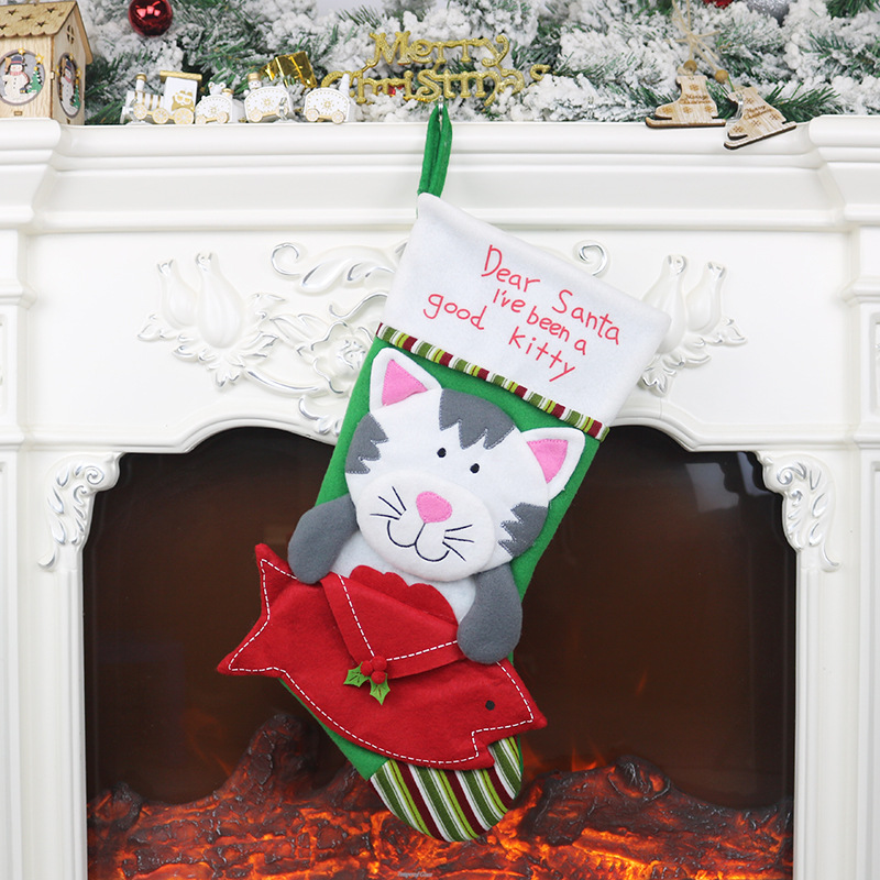 Christmas Decorations Ornaments Dogs And Cats Envelope Socks Hanging Christmas Tree Socks Christmas Stockings